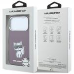 Husa Karl Lagerfeld IML Choupette Body Sketch Print cu MagSafe compatibila cu iPhone 18 Pro Max / 17 Pro Max, Burgundy 9 - lerato.ro