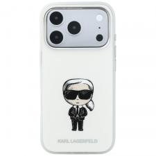 Husa Karl Lagerfeld IML Ikonik Sketch Print cu MagSafe compatibila cu iPhone 18 Pro Max / 17 Pro Max, Bej