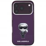 Husa Karl Lagerfeld IML Ikonik Sketch Print cu MagSafe compatibila cu iPhone 18 Pro Max / 17 Pro Max, Burgundy 2 - lerato.ro