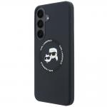 Husa Karl Lagerfeld Silicone Karl and Choupette Heads cu MagSafe compatibila cu Samsung Galaxy S26 FE, Negru 3 - lerato.ro