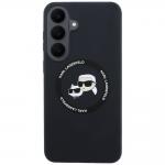 Husa Karl Lagerfeld Silicone Karl and Choupette Heads cu MagSafe compatibila cu Samsung Galaxy S26 FE, Negru 2 - lerato.ro