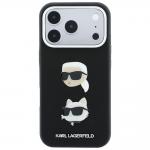 Husa Karl Lagerfeld Saffiano Karl and Choupette Heads Pins Strap Logo compatibila cu iPhone 18 Pro Max / 17 Pro Max, Negru 5 - lerato.ro