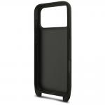 Husa Karl Lagerfeld Saffiano Karl and Choupette Metal Pin CBDY Strap compatibila cu iPhone 18 Pro / 17 Pro, Negru 9 - lerato.ro