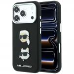 Husa Karl Lagerfeld Saffiano Karl and Choupette Heads Pins and Logo compatibila cu iPhone 18 Pro / 17 Pro, Negru 4 - lerato.ro