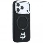 Husa Karl Lagerfeld Ring Stand 360 Choupette Head Pin cu MagSafe compatibila cu iPhone 18 Pro Max / 17 Pro Max, Negru 5 - lerato.ro