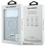 Husa Karl Lagerfeld Ring Stand 360 Karl & Choupette Heads Pin cu MagSafe compatibila cu iPhone 18 Pro / 17 Pro, Gri 9 - lerato.ro