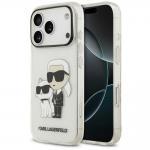 Husa Karl Lagerfeld IML NFT Glitter Karl and Choupette compatibila cu iPhone 18 Pro / 17 Pro, Transparent 4 - lerato.ro