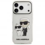 Husa Karl Lagerfeld IML NFT Glitter Karl and Choupette compatibila cu iPhone 18 Pro Max / 17 Pro Max, Transparent 2 - lerato.ro