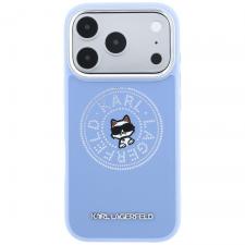 Husa Karl Lagerfeld Point Choupette Sketch MagSafe compatibila cu iPhone 18 Pro Max / 17 Pro Max, Albastru