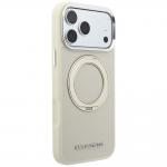 Husa Karl Lagerfeld Ring Stand 360 Saffiano Classic Logo MagSafe compatibila cu iPhone 18 Pro Max / 17 Pro Max, Bej 5 - lerato.ro
