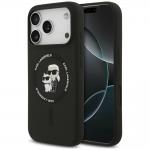 Husa Karl Lagerfeld Silicone Karl and Choupette Ring cu MagSafe compatibila cu iPhone 18 Pro Max / 17 Pro Max, Black 4 - lerato.ro