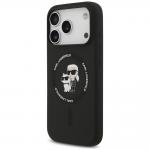 Husa Karl Lagerfeld Silicone Karl and Choupette Ring cu MagSafe compatibila cu iPhone 18 Pro Max / 17 Pro Max, Black 3 - lerato.ro