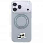 Husa Karl Lagerfeld Ring Stand 360 Karl and Choupette Heads Pin cu MagSafe compatibila cu iPhone 18 Pro Max / 17 Pro Max, Gri 2 - lerato.ro