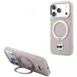 Husa Karl Lagerfeld Ring Stand 360 Karl and Choupette Heads Pin cu MagSafe compatibila cu iPhone 18 Pro Max / 17 Pro Max, Roz 4 - lerato.ro