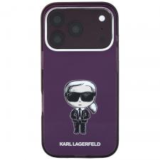 Husa Karl Lagerfeld IML Ikonik Sketch Print cu MagSafe compatibila cu iPhone 18 Pro / 17 Pro, Burgundy