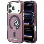 Husa Karl Lagerfeld Peekaboo Logo cu MagSafe compatibila cu iPhone 18 Pro / 17 Pro, Burgundy 4 - lerato.ro
