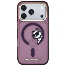 Huse si carcase iPhone 17 Pro, Husa Karl Lagerfeld Peekaboo Logo cu MagSafe compatibila cu iPhone 18 Pro / 17 Pro, Burgundy, lerato.ro