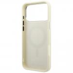 Husa Karl Lagerfeld Ring Stand 360 Saffiano Classic Logo cu MagSafe compatibila cu iPhone 18 Pro / 17 Pro, Bej 8 - lerato.ro
