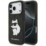Husa Karl Lagerfeld Saffiano Mono Patch Choupette compatibila cu iPhone 18 Pro / 17 Pro, Negru 4 - lerato.ro