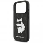 Husa Karl Lagerfeld Saffiano Mono Patch Choupette compatibila cu iPhone 18 Pro / 17 Pro, Negru 7 - lerato.ro