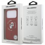 Husa Karl Lagerfeld Silicone Karl and Choupette Ring cu MagSafe compatibila cu iPhone 18 Pro / 17 Pro, Rosu 9 - lerato.ro
