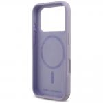 Husa Karl Lagerfeld Silicone Karl and Choupette Ring cu MagSafe compatibila cu iPhone 18 Pro / 17 Pro, Mov 8 - lerato.ro