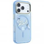Husa Karl Lagerfeld Script Logo cu MagSafe compatibila cu iPhone 18 Pro / 17 Pro, Light Blue 5 - lerato.ro
