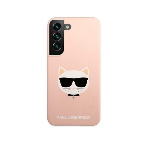 Husa Karl Lagerfeld KLHCS22MSLCHPI compatibila cu Samsung Galaxy S22 Plus, Silicone Choupette Head, Roz 1 - lerato.ro