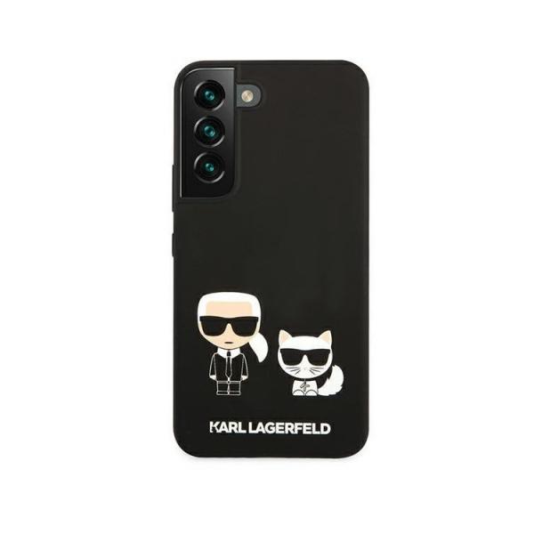 Husa Karl Lagerfeld KLHCS22SSSKCK compatibila cu Samsung Galaxy S22, Silicone Karl & Choupette, Negru