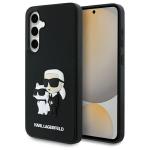 Husa Karl Lagerfeld compatibila cu Samsung Galaxy S24 FE, 3D Rubber Karl & Choupette, Negru 7 - lerato.ro