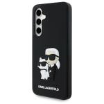 Husa Karl Lagerfeld compatibila cu Samsung Galaxy S24 FE, 3D Rubber Karl & Choupette, Negru 4 - lerato.ro