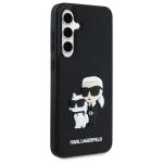 Husa Karl Lagerfeld compatibila cu Samsung Galaxy S24 FE, 3D Rubber Karl & Choupette, Negru 3 - lerato.ro