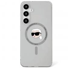 Husa Karl Lagerfeld compatibila cu Samsung Galaxy S25, Button Karl Head Printed Logo MagSafe, Negru