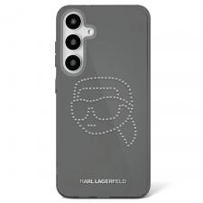 Husa Karl Lagerfeld compatibila cu Samsung Galaxy S25, Rhinestones Karl Head Logo, Negru