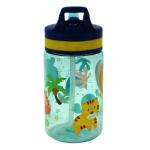 Bidon apa pentru copii KiDS Licensing Jungle, Aluminiu, 400ml, Graphics 4 - lerato.ro