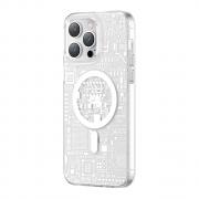 Carcasa Kingxbar PQY Geek Series cu MagSafe compatibila cu iPhone 14 Plus, Silver