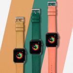 Curea din piele naturala LAUT Milano compatibila cu Apple Watch 1 / 2 / 3 / 4 / 5 (42 / 44 mm), Roz 6 - lerato.ro