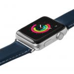 Curea din piele naturala LAUT Oxford compatibila cu Apple Watch 1 / 2 / 3 / 4 / 5 (42 / 44 mm), Albastru 3 - lerato.ro