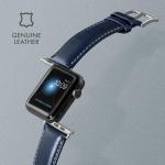 Curea din piele Nappa LAUT Oxford compatibila cu Apple Watch 42 / 44mm, Maro 11 - lerato.ro