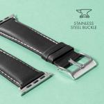 Curea din piele Nappa LAUT Oxford compatibila cu Apple Watch 42 / 44mm, Maro 4 - lerato.ro