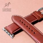 Curea din piele Nappa LAUT Oxford compatibila cu Apple Watch 42 / 44mm, Maro 5 - lerato.ro