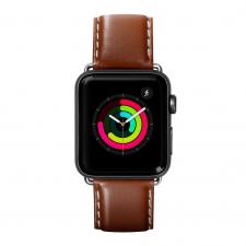 Curea din piele Nappa LAUT Oxford compatibila cu Apple Watch 42 / 44mm, Maro