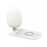 Lampa de noapte LDNIO Y3 cu incarcator wireless Qi, 15W, 0.6W, RGB, USB-C, Alb 3 - lerato.ro