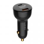 Incarcator auto LDNIO C101, 1xUSB-A, 1xUSB-C, 100W, Cablu USB-C la Lightning inclus, Negru 3 - lerato.ro