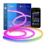 Banda LED Lepro N1 Neon, 24W, Lungime 3m, Iluminare RGB, Control aplicatie / vocal, Multicolor 3 - lerato.ro