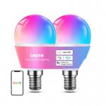 Set 2 becuri Smart LED LEPRO BP1-2, 470 lm, E14, WiFi, Bluetooth, Control prin aplicatie / vocal, Alb 3 - lerato.ro
