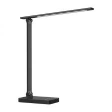 Lampa de birou LEPRO 310002, 9.5W, 750 lm, 3000-6500 K, Design pliabil, 3 culori, 5 niveluri de luminozitate, Negru