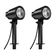 Set 2 lampi de gradina Lepro PG1-2, 16 W, 800 lm, IP65, Negru