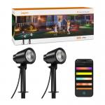 Set 2 lampi de gradina Lepro PG1-2, 16 W, 800 lm, IP65, Negru 4 - lerato.ro