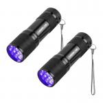 Set 2 lanterne UV LEPRO O1100007-2, 200 lm, 3x AAA, IPX4, Negru 2 - lerato.ro